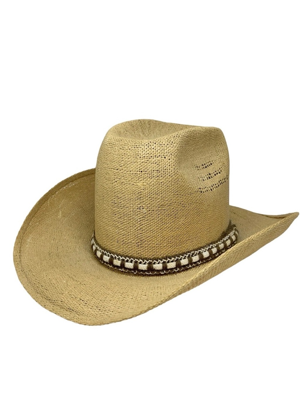 Resistol Stagecoach Self Conforming Straw Cowboy Hat with Braided Band - Tan